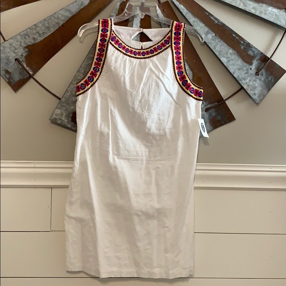 Old Navy White Embroidered Sundress